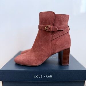 Cole Haan Glendale Ankle Boot Suede 3 Inch Heel